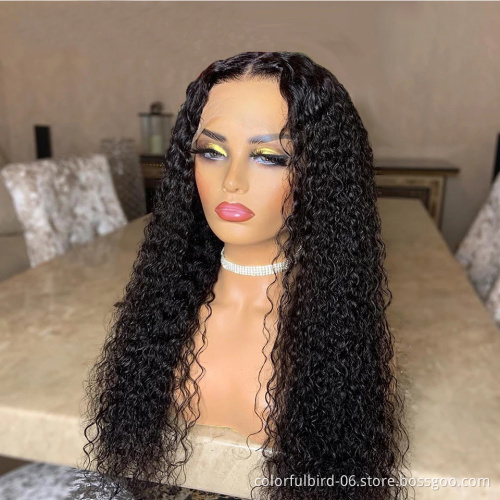 30 Inch Malaysian Jerry curly Frontal Wig Human Hair 6x6 curly Lace Front Wig PrePlucked And Bleached Knots Lace Wig